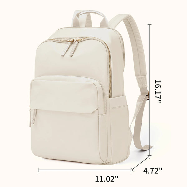 Mochila Feminina Notebook para Trabalho e Viagem Bege