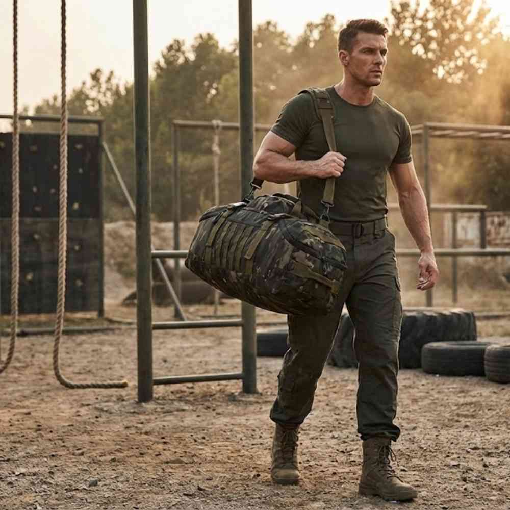 Bolsa de Academia Grande Tática 60L Multifuncional - Camuflado da loja urbanno - 00012