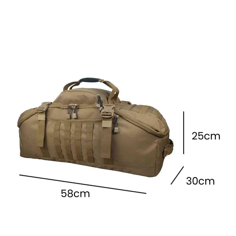Bolsa de Academia Grande Tática 60L Multifuncional - Khaki da loja urbanno - 0006