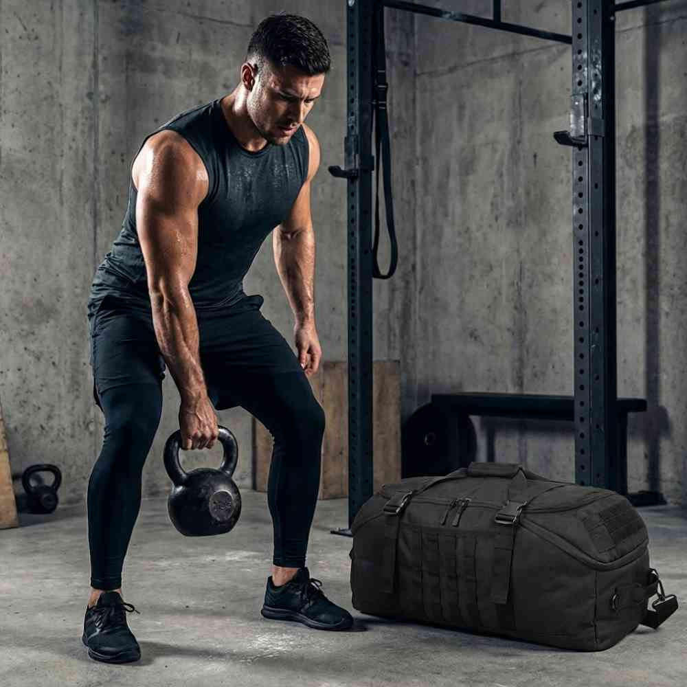 Bolsa de Academia Grande Tática 60L Multifuncional - Preta da loja urbanno - 0002