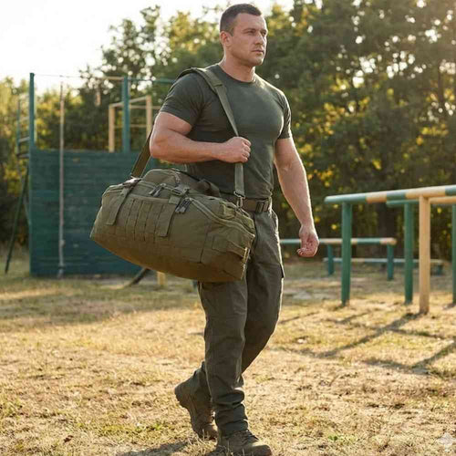 Bolsa de Academia Grande Tática 60L Multifuncional - Verde Militar da loja urbanno - 0002