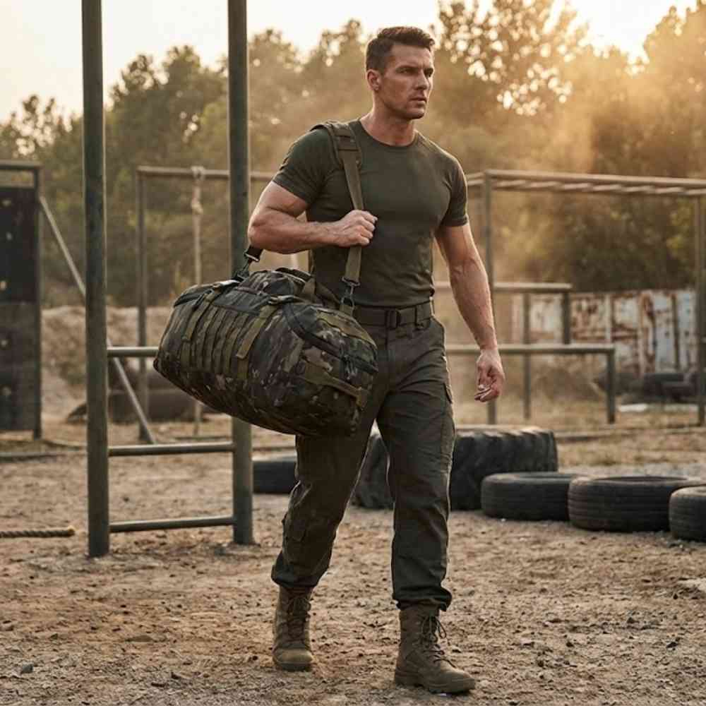 Bolsa de Academia Grande Tática 80L Multifuncional - Camuflado da loja urbanno - 002