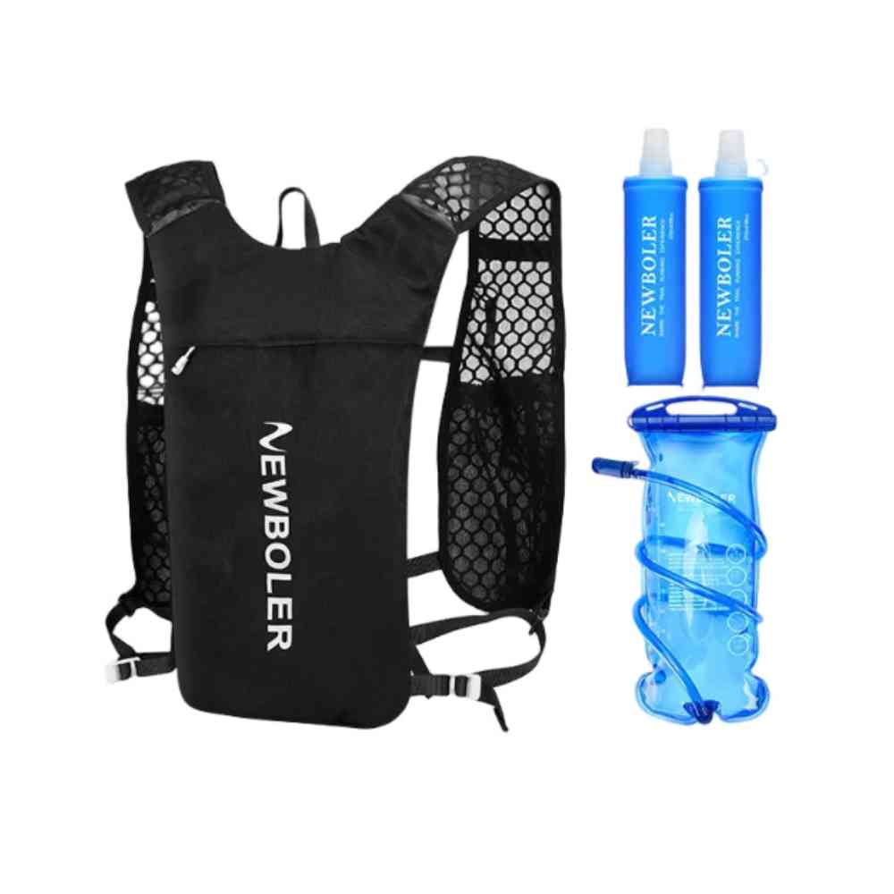 Colete de Hidratação NEWBOLER 1.5L + 2x250ml Ultraleve para Corrida e Ciclismo Preto da loja urbanno 0003