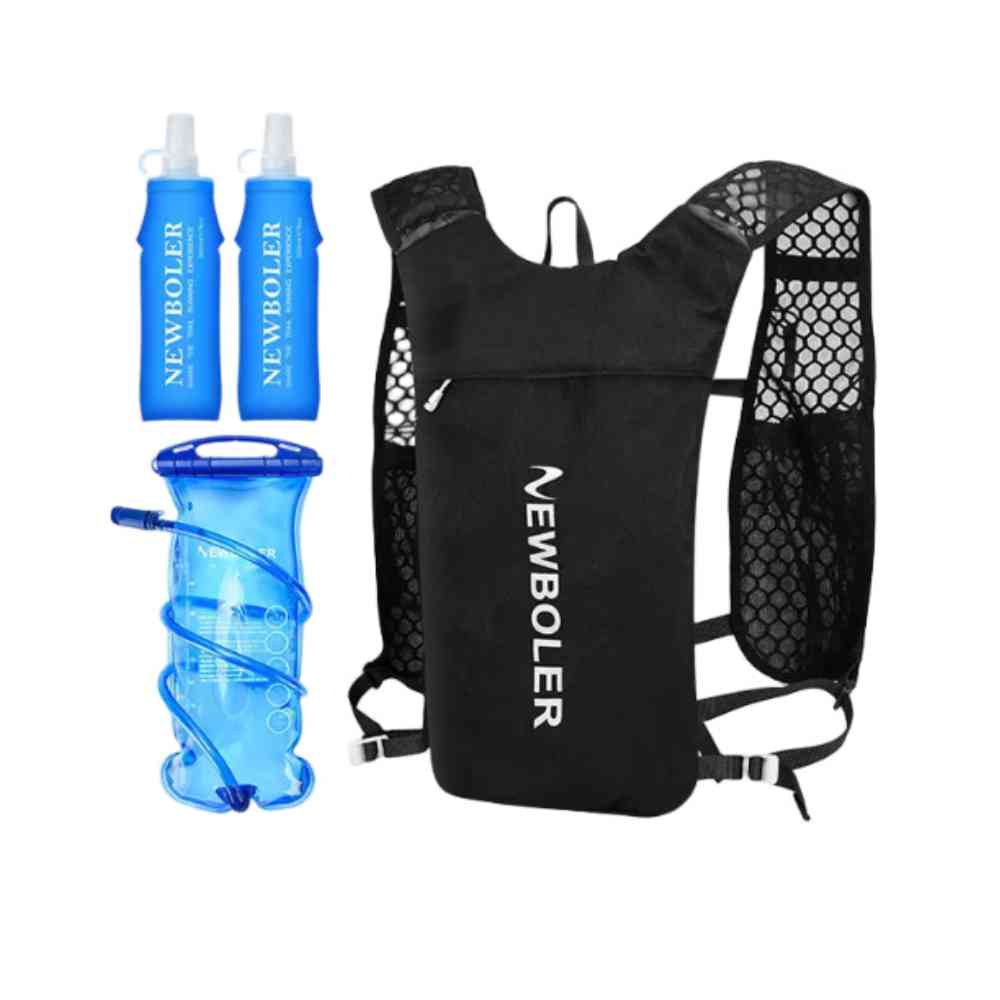 Colete de Hidratação NEWBOLER 1.5L + 2x500ml Ultraleve para Corrida e Ciclismo Preto da loja urbanno 0003