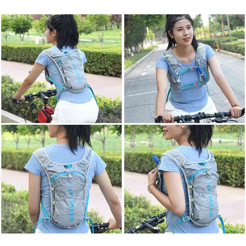 Colete de Hidratação NEWBOLER 1.5L + 500ml Ultraleve para Corrida e Ciclismo Cinza da loja urbanno 0002