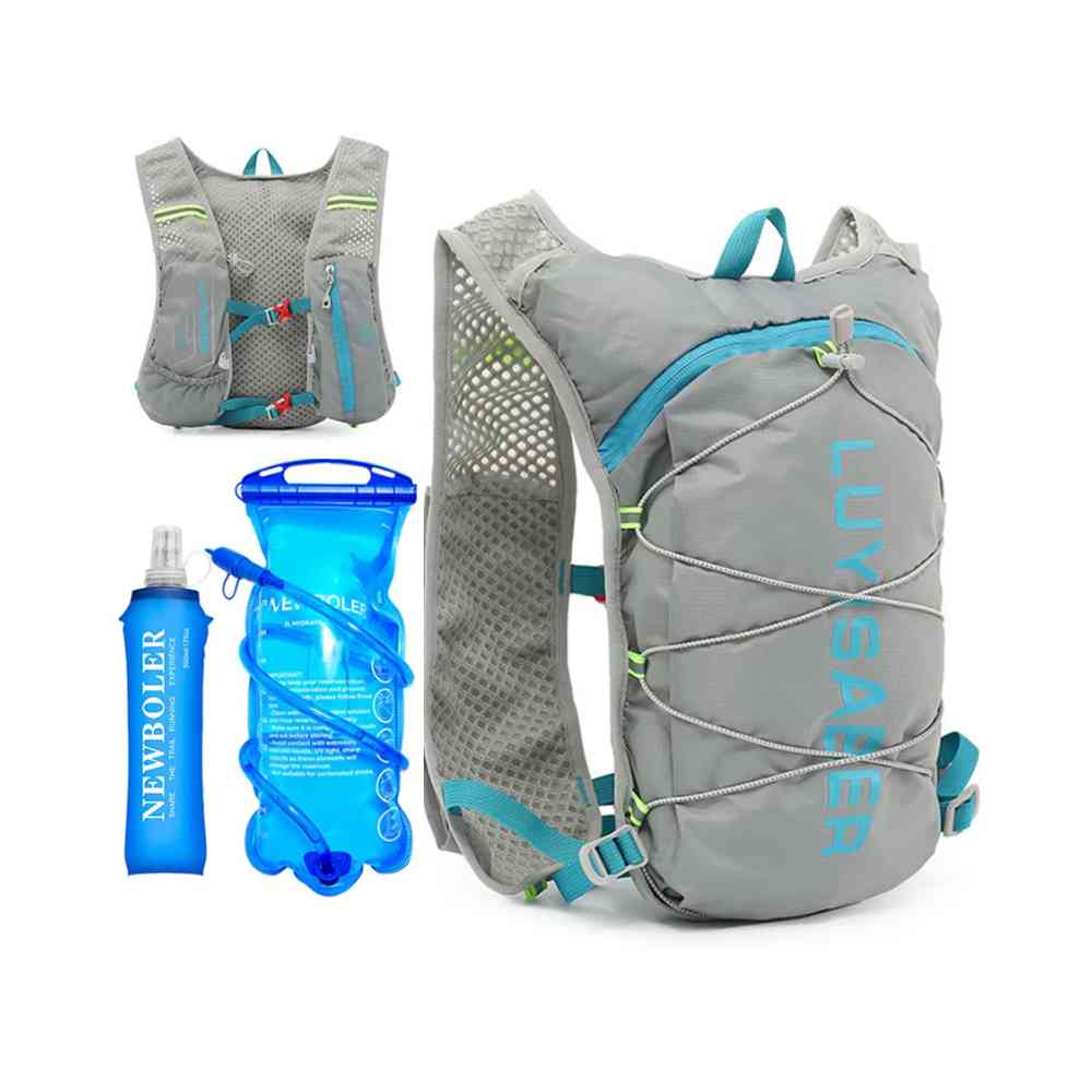 Colete de Hidratação NEWBOLER 1.5L + 500ml Ultraleve para Corrida e Ciclismo Cinza da loja urbanno 0005