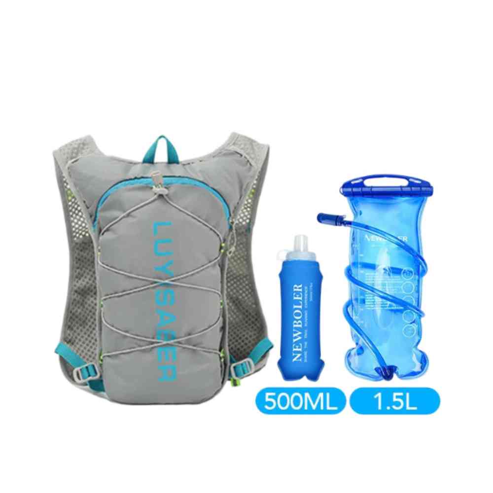 Colete de Hidratação NEWBOLER 1.5L + 500ml Ultraleve para Corrida e Ciclismo Cinza da loja urbanno 0006