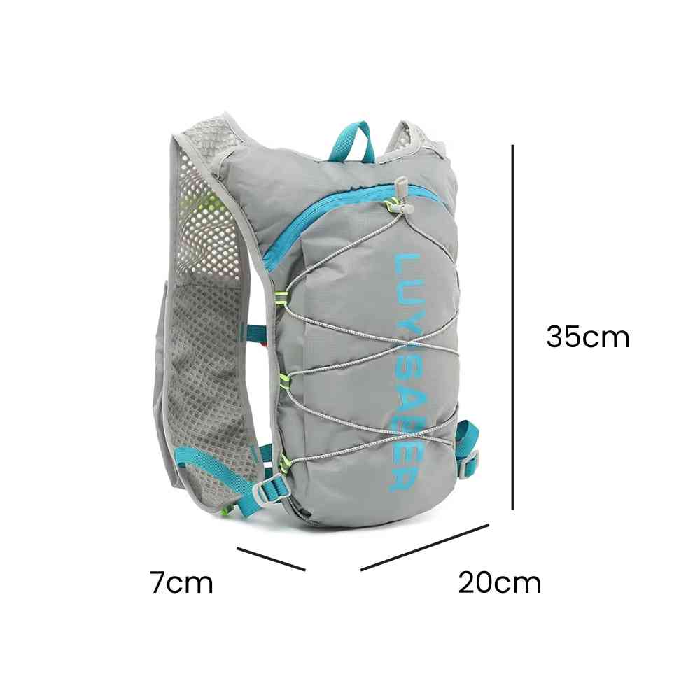 Colete de Hidratação NEWBOLER 1.5L + 500ml Ultraleve para Corrida e Ciclismo Cinza da loja urbanno 0008