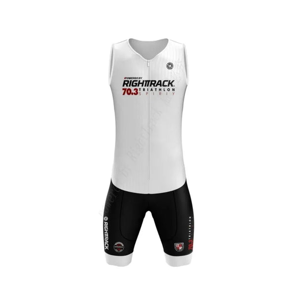 Macaquinho Branco de Corrida ciclismo natação Ironman loja urbanno