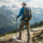 Mochila 40L Leve Impermeável para Trekking Camping e Aventura Azul Escuro da loja urbanno 0002