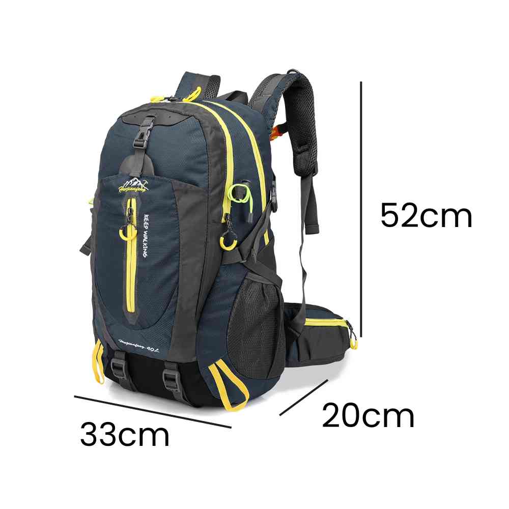 Mochila 40L Leve Impermeável para Trekking Camping e Aventura Azul Escuro da loja urbanno 0006