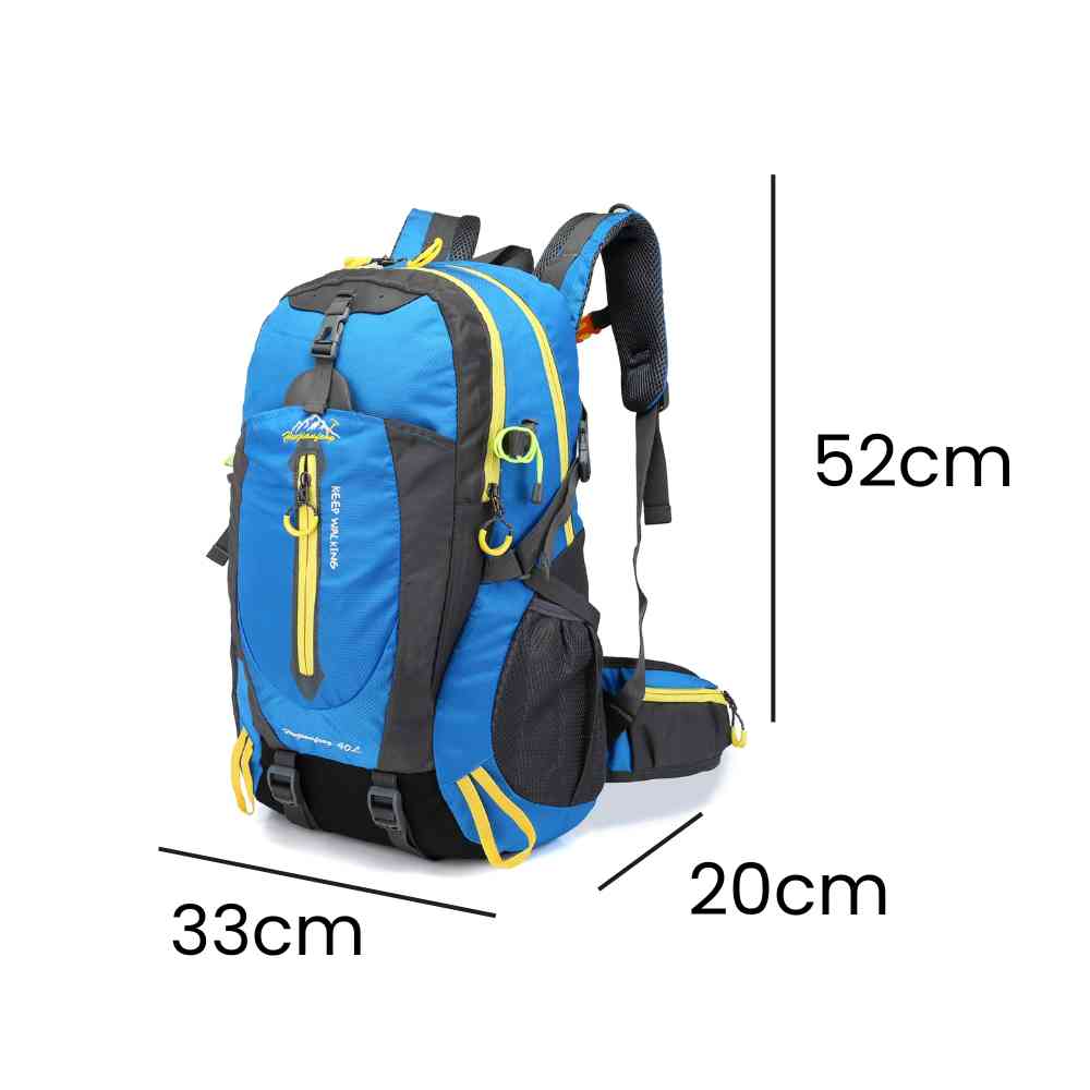 Mochila 40L Leve Impermeável para Trekking Camping e Aventura Azul da loja urbanno - 0005