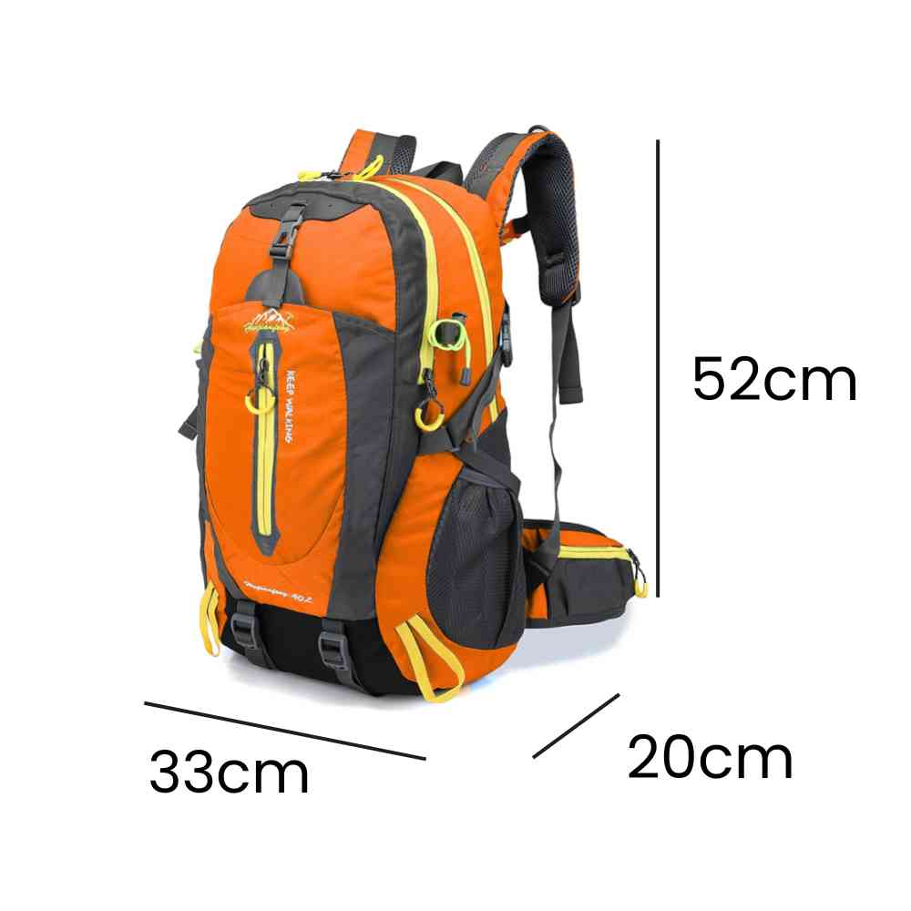 Mochila 40L Leve Impermeável para Trekking Camping e Aventura Laranja da loja urbanno 0005
