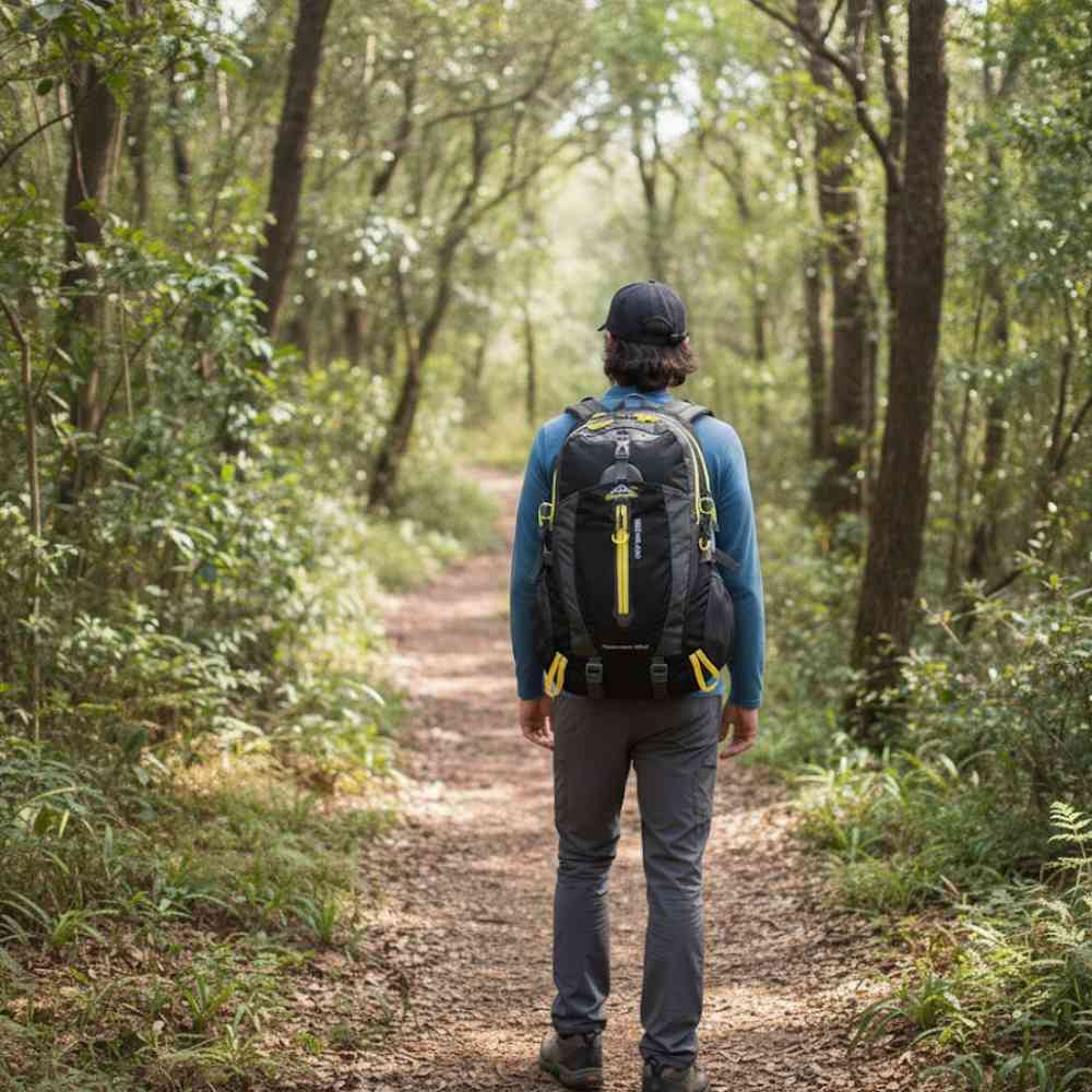 Mochila 40L Leve Impermeável para Trekking Camping e Aventura Preta da loja urbanno 0002