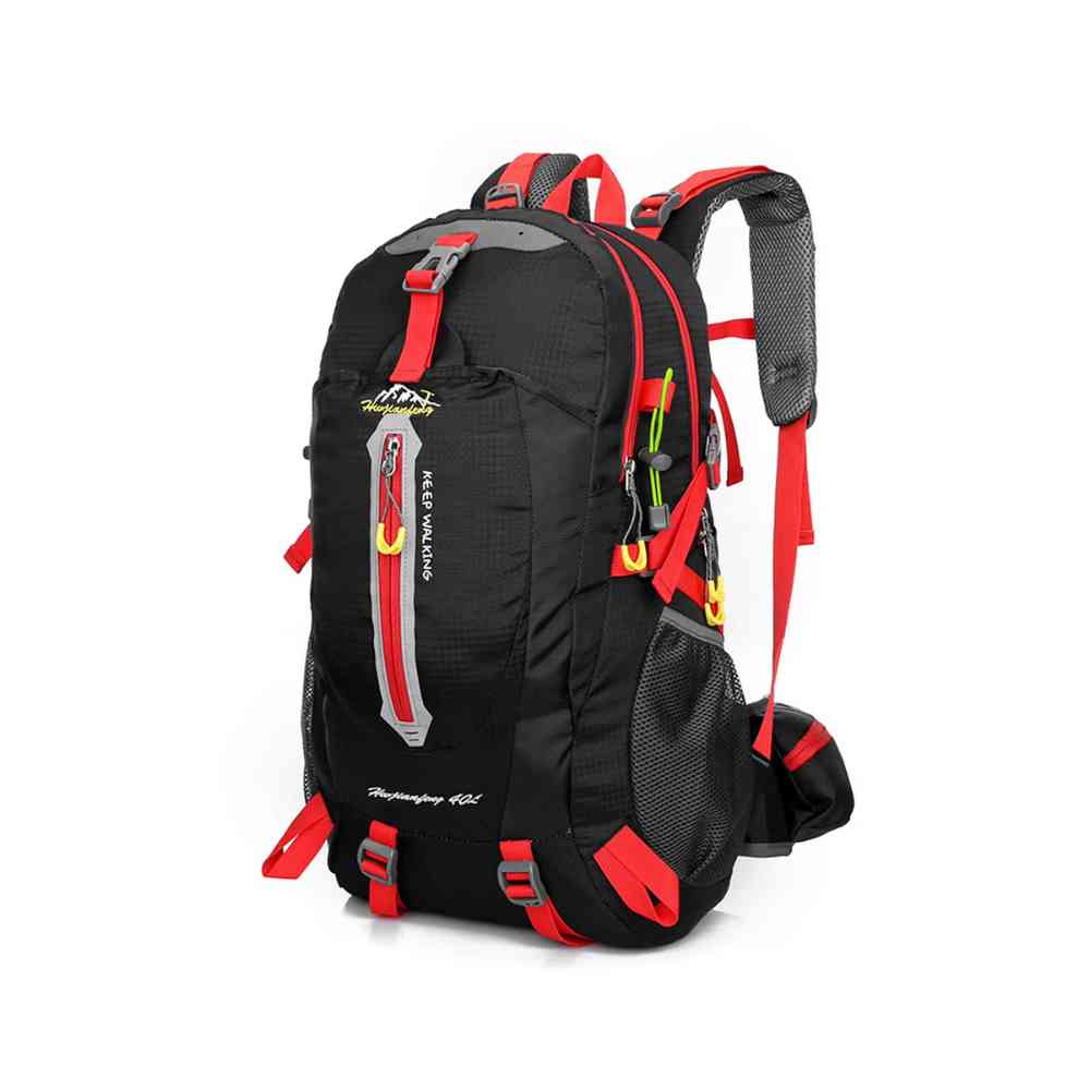 Mochila 40L Leve Impermeável para Trekking Camping e Aventura Preta e Vermelha da loja urbanno 0001