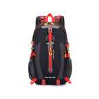 Mochila 40L Leve Impermeável para Trekking Camping e Aventura Preta e Vermelha da loja urbanno 0004