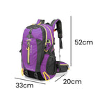 Mochila 40L Leve Impermeável para Trekking Camping e Aventura Roxa da loja urbanno 0006