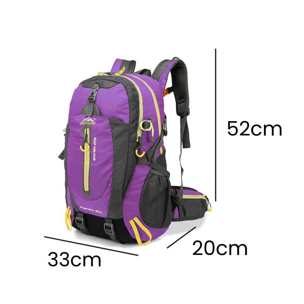 Mochila 40L Leve Impermeável para Trekking Camping e Aventura Roxa da loja urbanno 0006