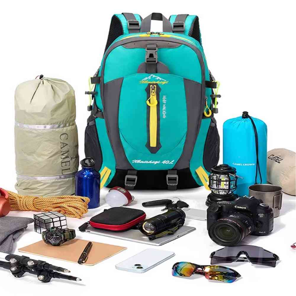 Mochila 40L Leve Impermeável para Trekking Camping e Aventura Verde Água da loja urbanno 0003
