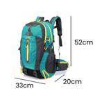 Mochila 40L Leve Impermeável para Trekking Camping e Aventura Verde Água da loja urbanno 0007
