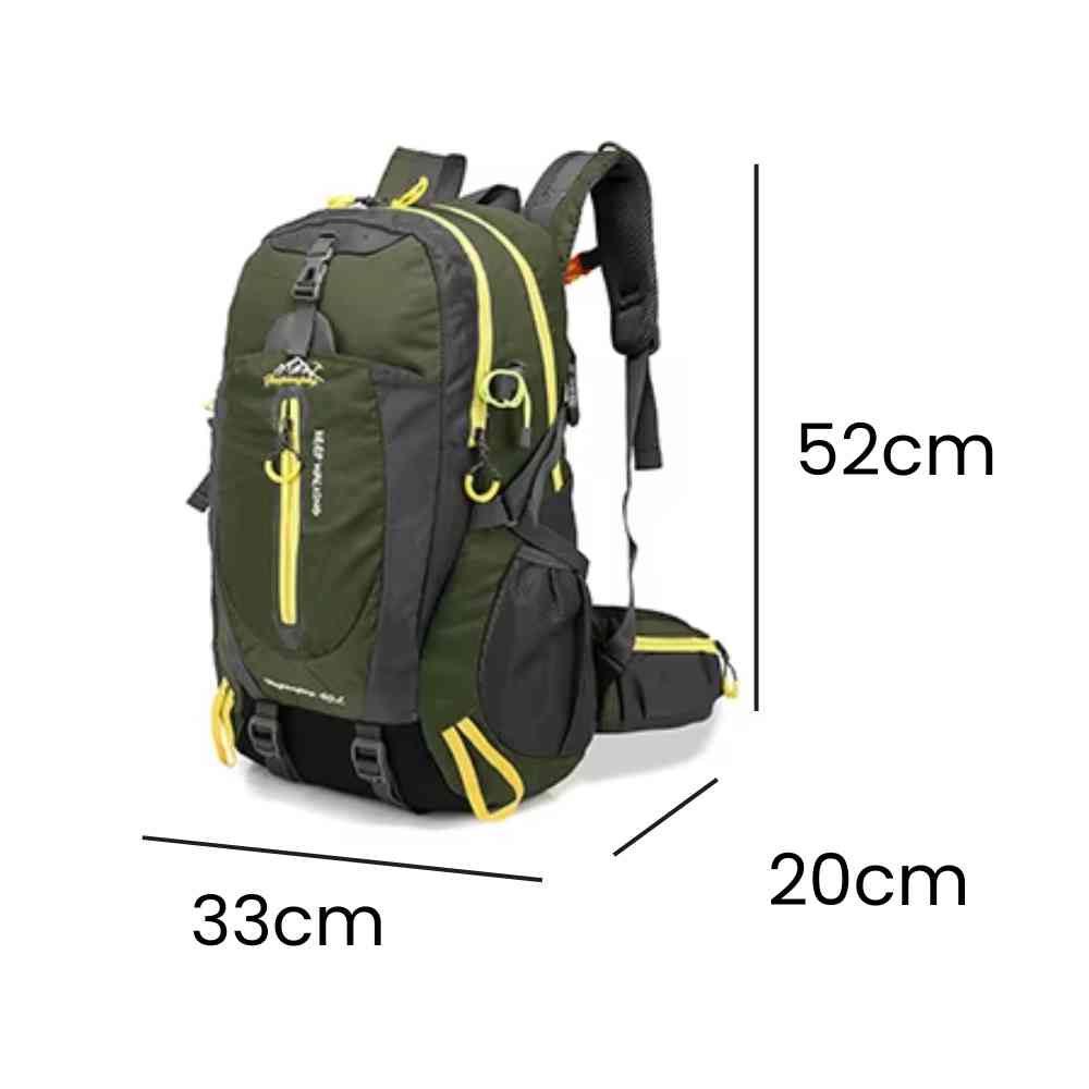 Mochila 40L Leve Impermeável para Trekking Camping e Aventura Verde Militar da loja urbanno 0006