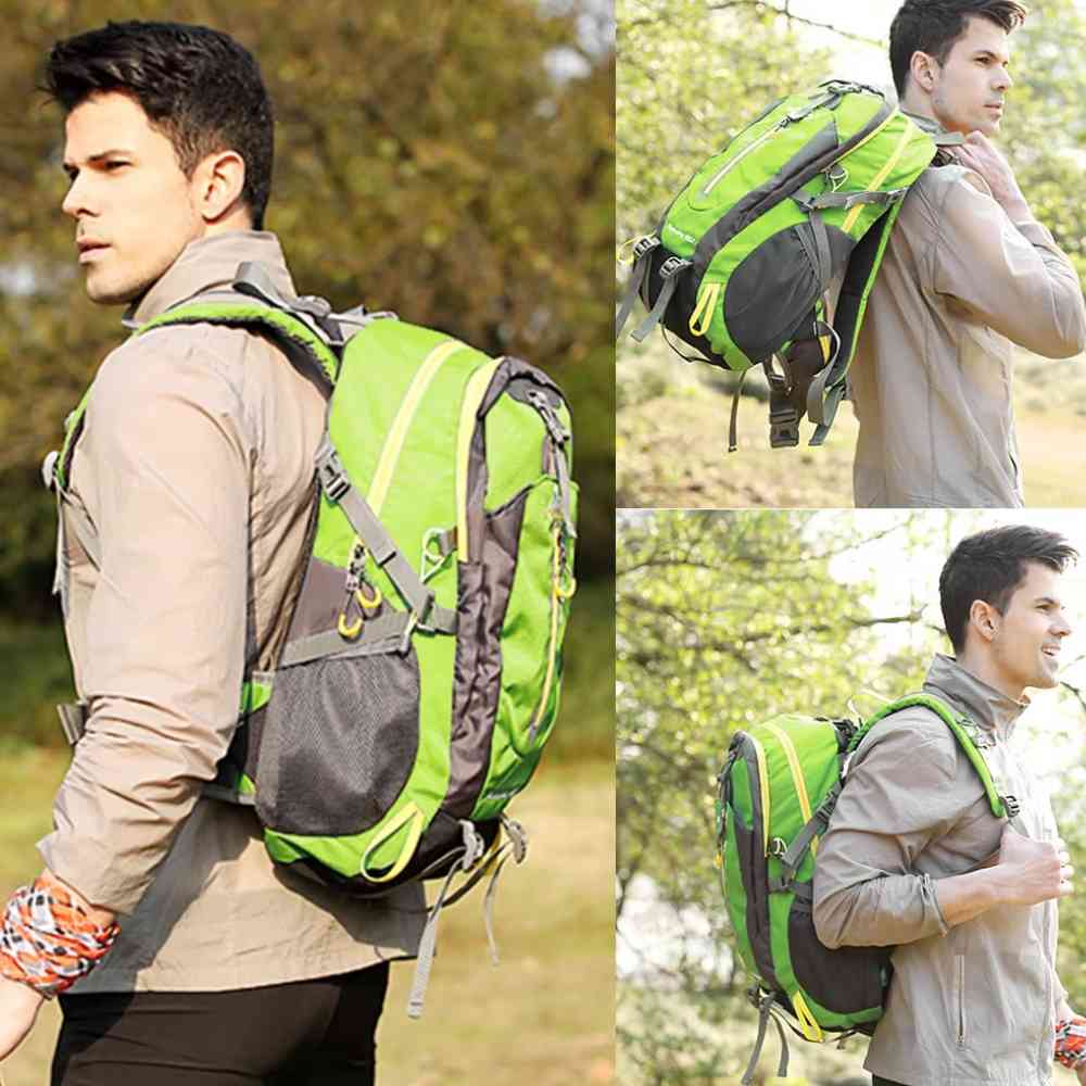 Mochila 40L Leve Impermeável para Trekking Camping e Aventura Verde da loja urbanno 0002
