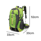 Mochila 40L Leve Impermeável para Trekking Camping e Aventura Verde da loja urbanno 0005