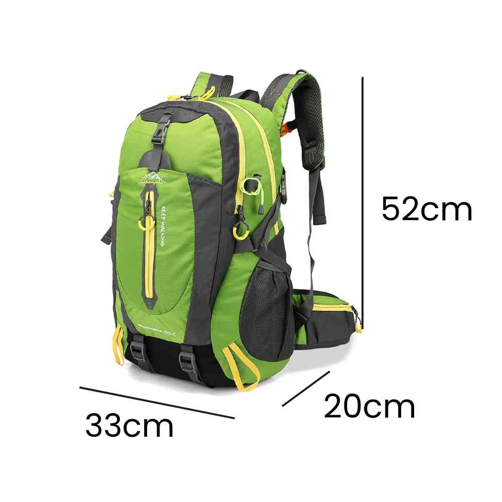 Mochila 40L Leve Impermeável para Trekking Camping e Aventura Verde da loja urbanno 0005