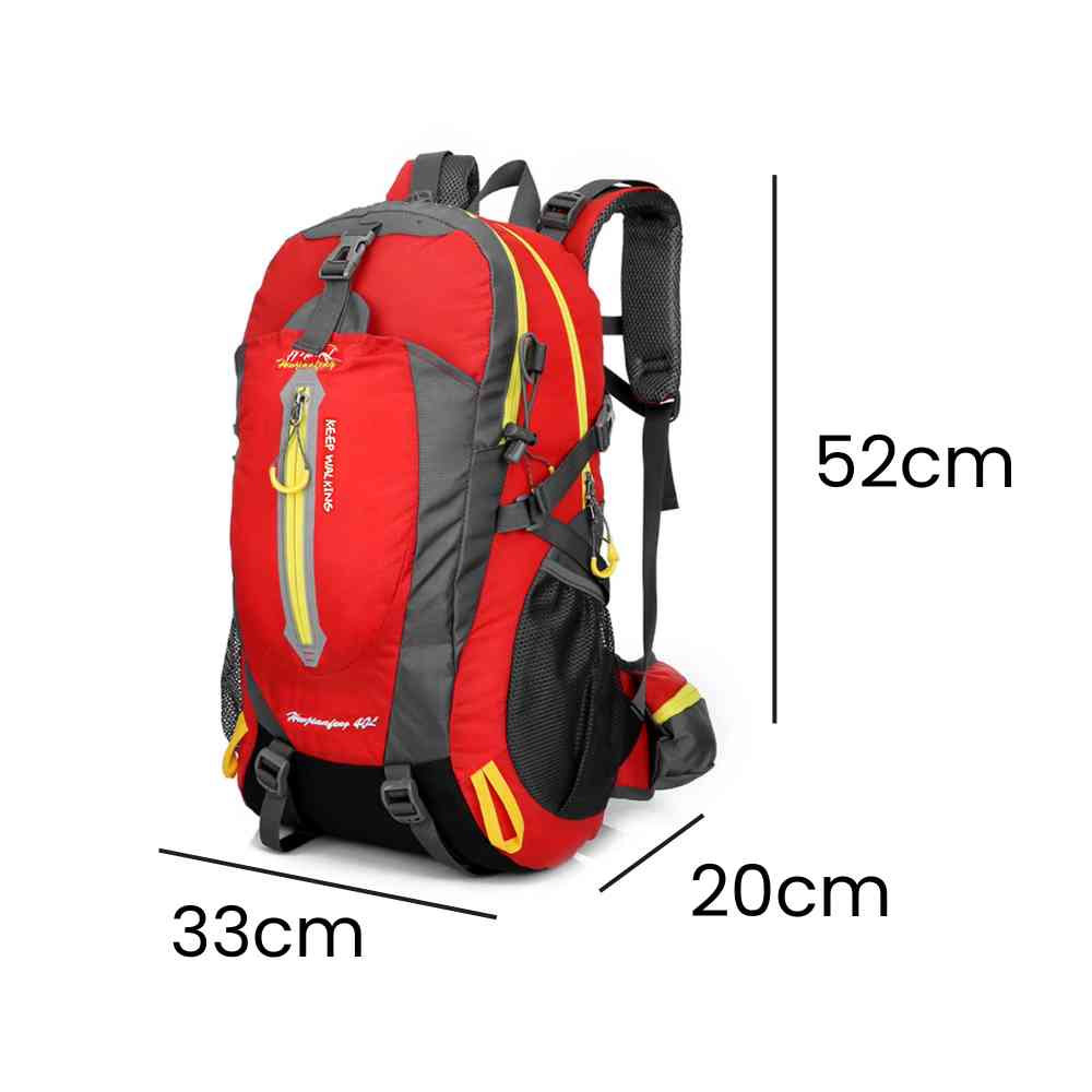 Mochila 40L Leve Impermeável para Trekking Camping e Aventura Vermelha da loja urbanno 0005