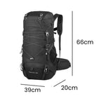 Mochila Camping 50 a 70L Impermeável e Capa de Chuva Preta da loja urbanno 0005