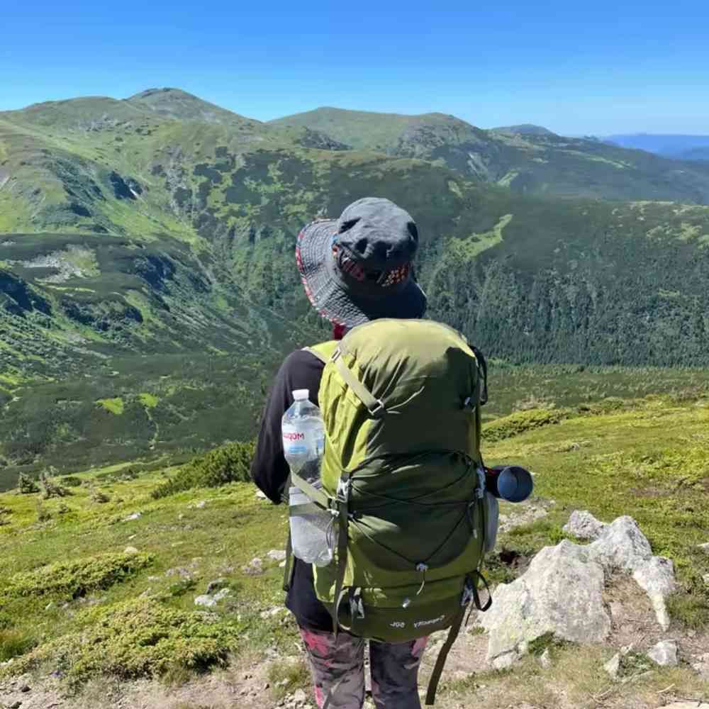 Mochila Camping 50 a 70L Impermeável e Capa de Chuva Verde Militar da loja urbanno 0002