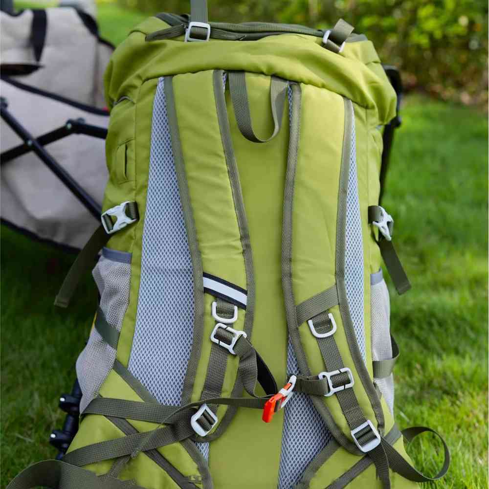 Mochila Camping 50 a 70L Impermeável e Capa de Chuva Verde Militar da loja urbanno 0004