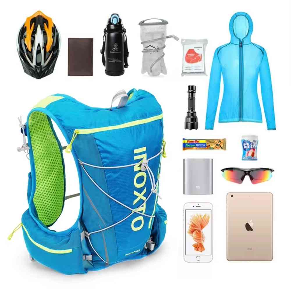 Mochila Colete de Hidratação 8L com Reservatório 2L + 2x500ml para Corrida e Ciclismo Azul (80-97cm) da loja urbanno 0007