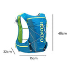 Mochila Colete de Hidratação 8L com Reservatório 2L + 2x500ml para Corrida e Ciclismo Azul (80-97cm) da loja urbanno 0009