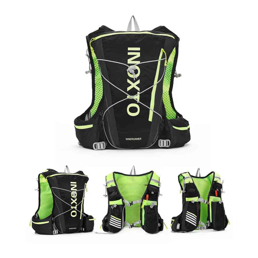 Mochila Colete de Hidratação 8L com Reservatório 2L + 2x500ml para Corrida e Ciclismo Preto (80-97cm) da loja urbanno 0004