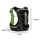 Mochila Colete de Hidratação 8L com Reservatório 2L + 2x500ml para Corrida e Ciclismo Preta (97-109cm) da loja urbanno 0007