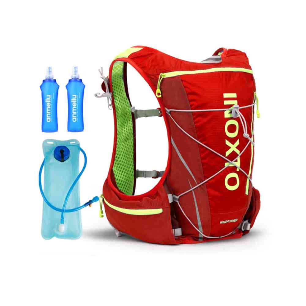 Mochila Colete de Hidratação 8L com Reservatório 2L + 2x500ml para Corrida e Ciclismo Vermelha (80-97cm)  da loja urbanno 0001