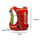 Mochila Colete de Hidratação 8L com Reservatório 2L + 2x500ml para Corrida e Ciclismo Vermelha (97-109cm) da loja urbanno 0006