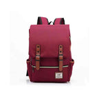 Mochila Feminina Viagem Notebook 16 Polegadas Vintage Lona Bordô da loja urbanno 00003