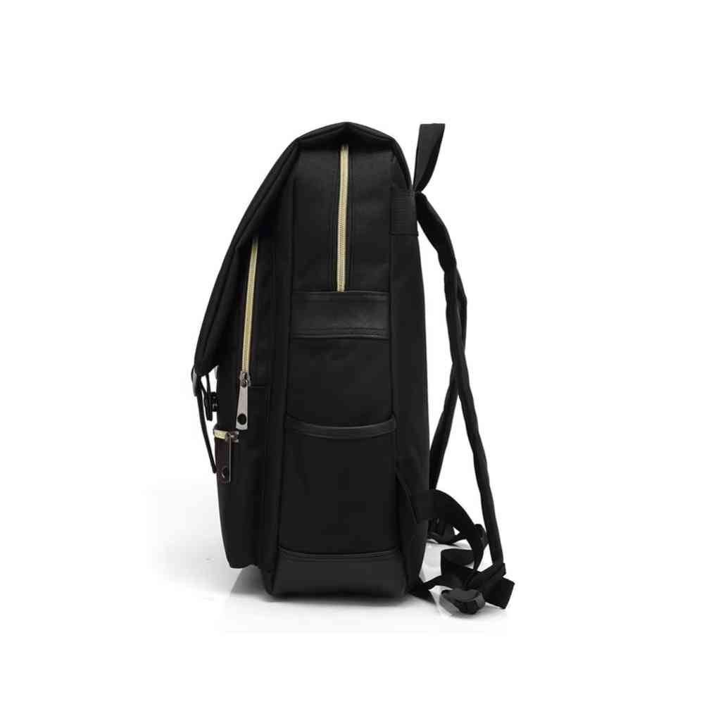 Mochila Feminina Viagem Notebook 16 Polegadas Vintage Lona Preta da loja urbanno 0004