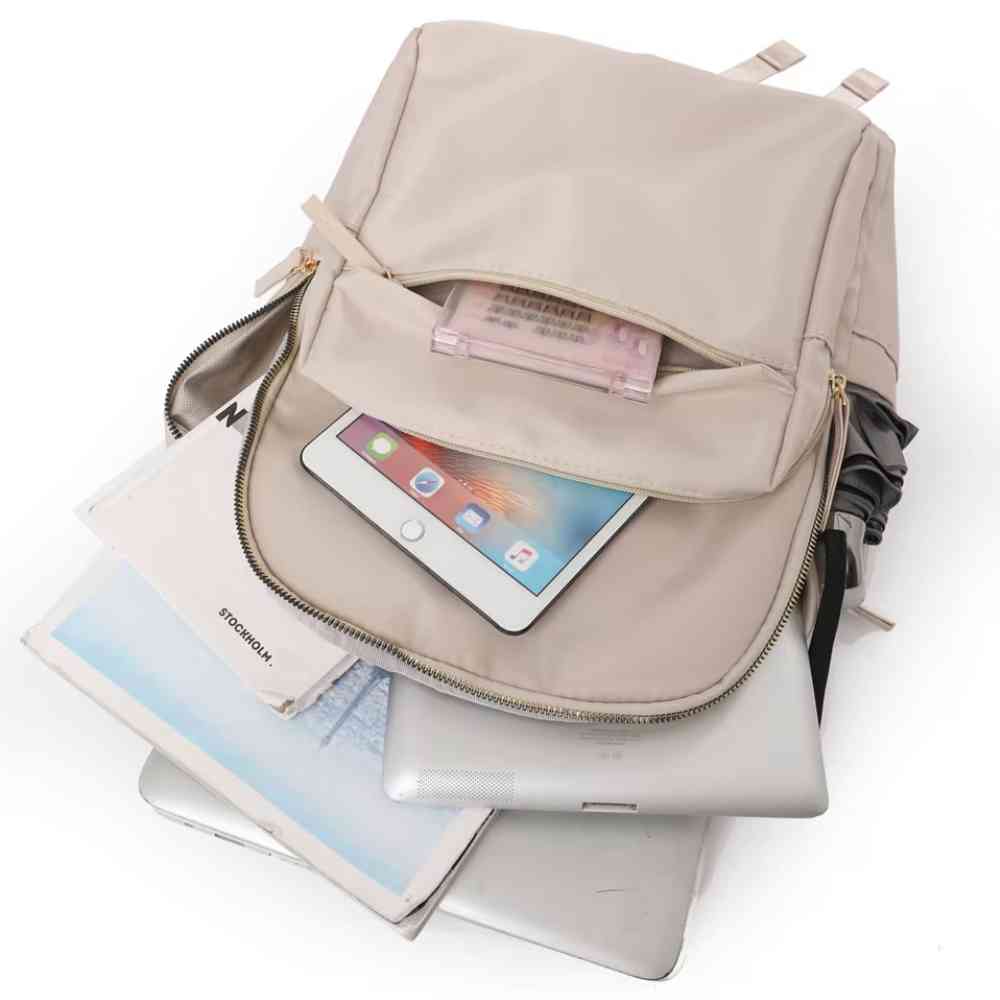 Mochila Feminina Notebook para Trabalho e Viagem Khaki da loja urbanno - 0005