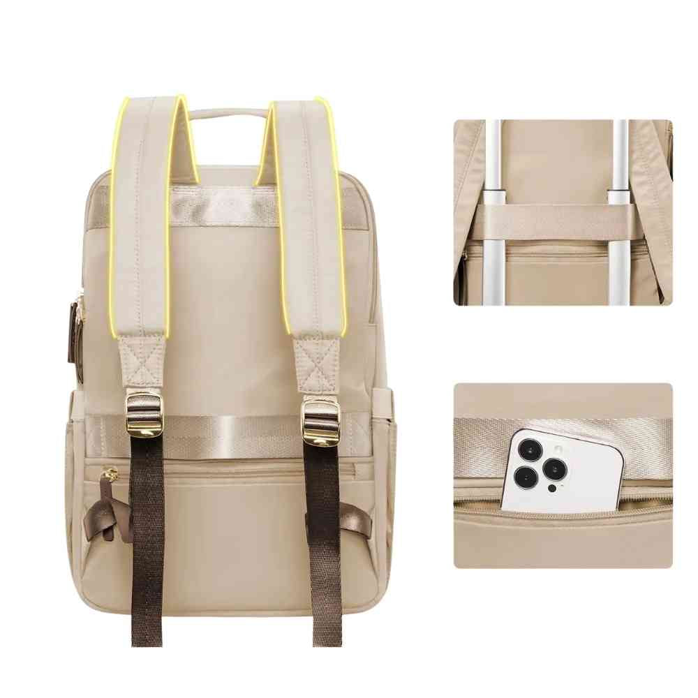Mochila Feminina Notebook para Trabalho e Viagem Khaki da loja urbanno - 0007
