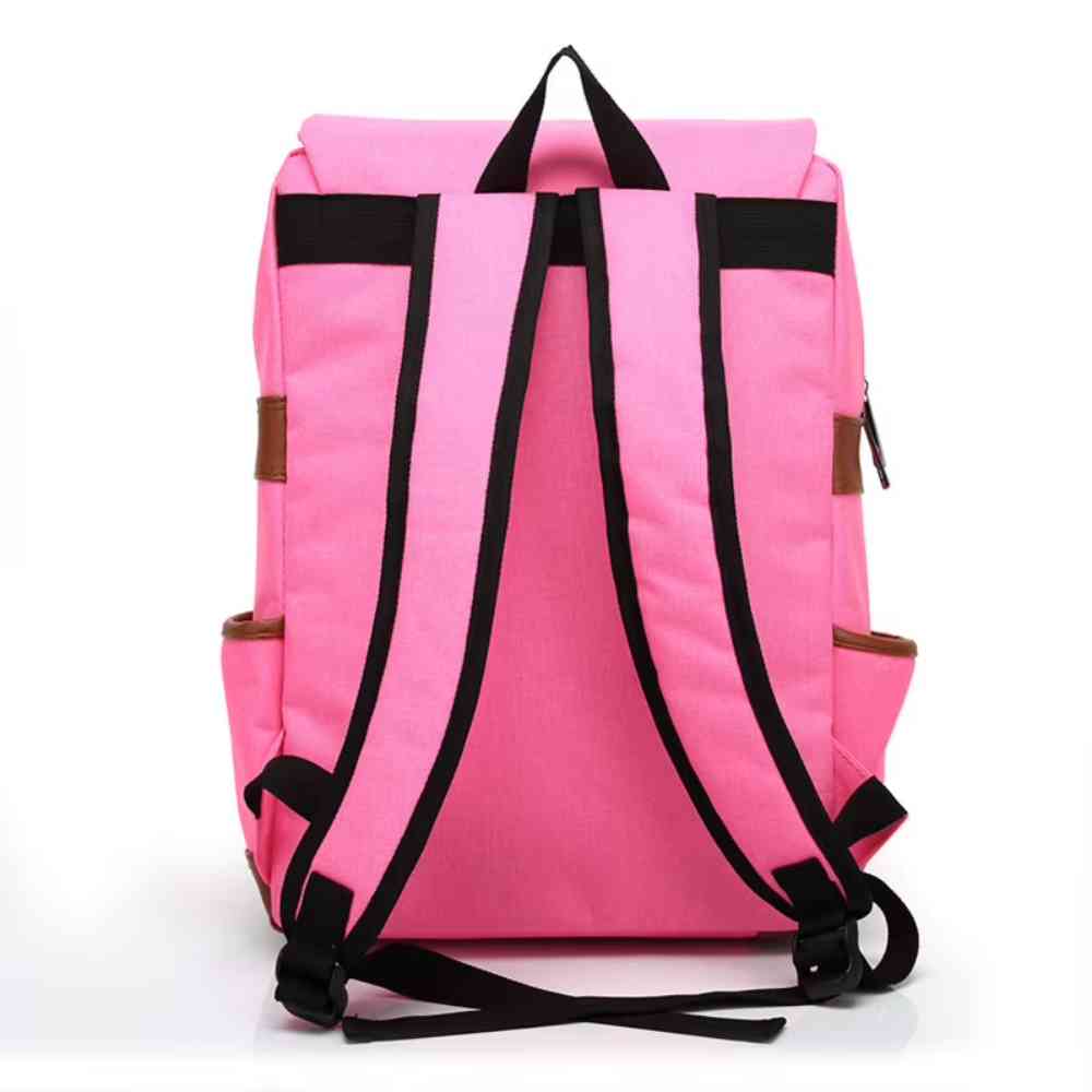 Mochila Feminina Notebook 14 Polegadas Vintage Lona Rosa da loja urbanno 0004