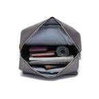 Mochila Feminina Viagem Notebook 16 Polegadas Vintage Lona Cinza da loja urbanno 0005