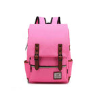 Mochila Feminina Viagem Notebook 16 Polegadas Vintage Lona Rosa da lojaa urbanno 0001