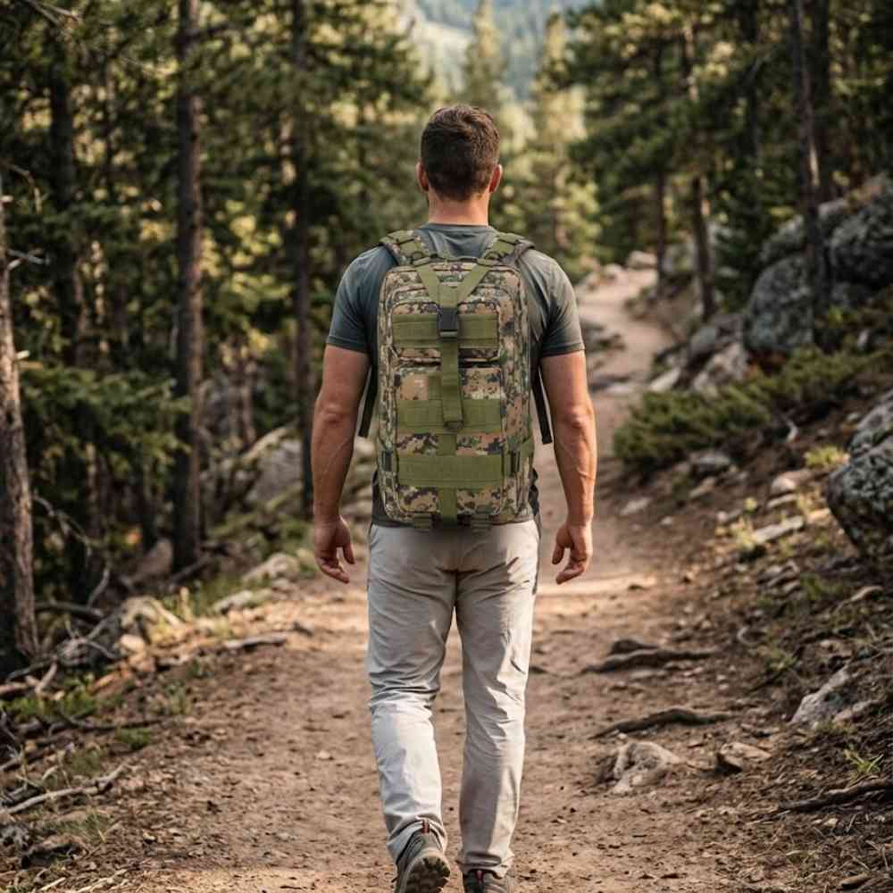 Mochila Militar Tática Impermeável 25L para Dia a Dia e Trabalho Camuflagem Verde da loja urbanno 0002