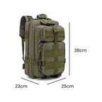 Mochila Militar Tática Impermeável 25L para Dia a Dia e Trabalho Verde da loja urbanno 0006