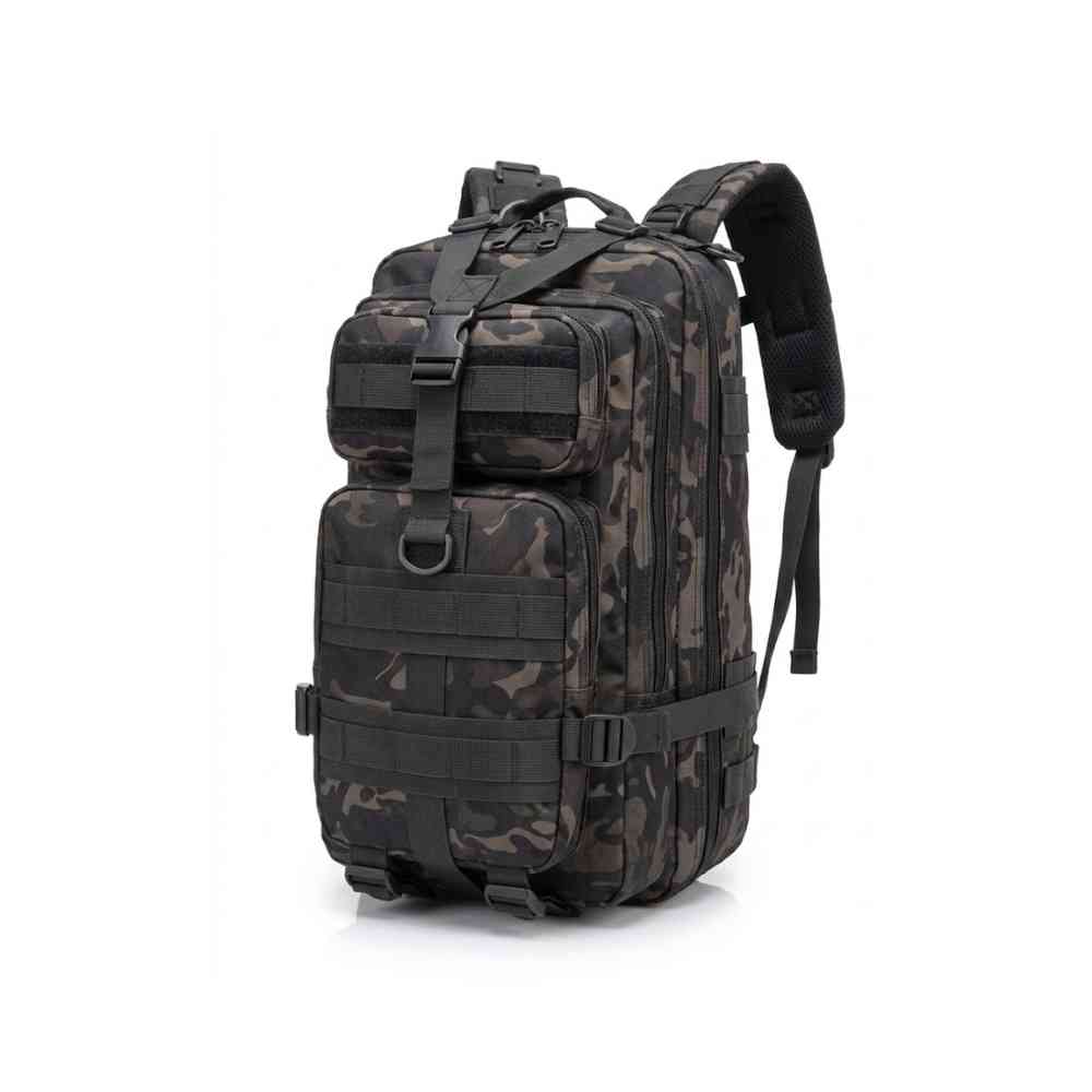 Mochila Militar Tática Impermeável 25L para Dia a Dia e Trabalho na cor Camo Black da loja urbanno 0001
