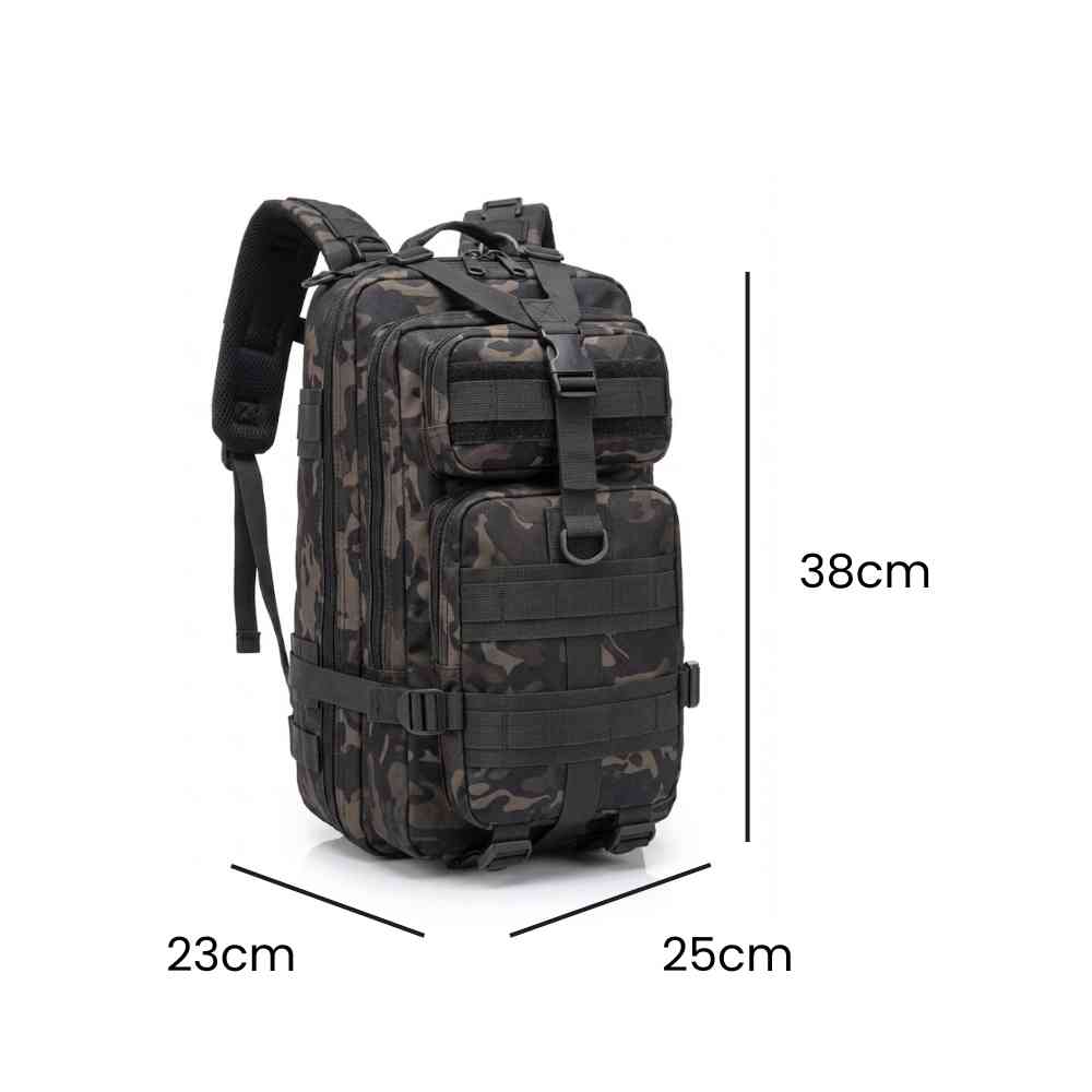 Mochila Militar Tática Impermeável 25L para Dia a Dia e Trabalho na cor Camo Black da loja urbanno 0005