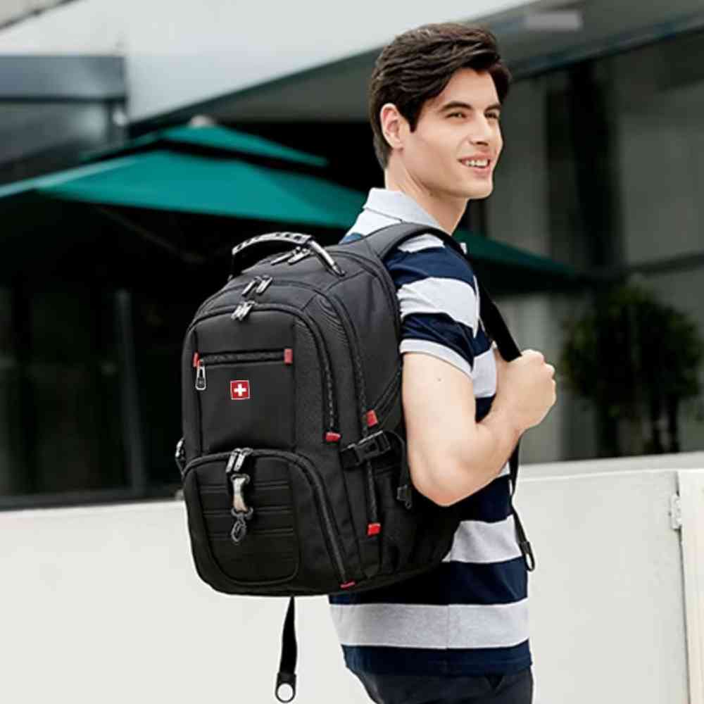 Mochila Notebook 16 polegadas 30L Viagem Antifurto Preta loja urbanno 0002